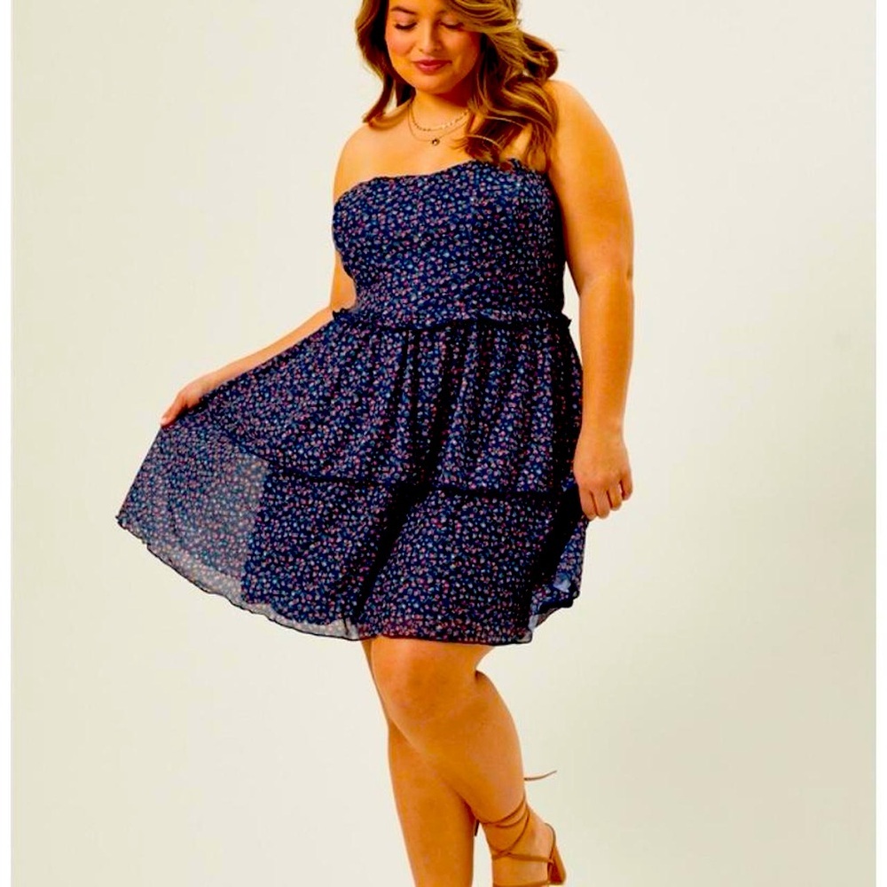 Floral Strapless Dress